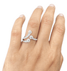 1.15 Total Carat Open Shank Three-Stone Diamond White Gold Ring