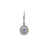 9.26 Total Carat Blue Sapphire and Diamond Drop Earrings in Platinum