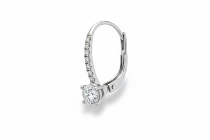 0.83 Total Carat Diamond Earrings in 18K White Gold