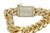 11.5 Carat 14K Yellow Gold Iced Out Cuban Link Diamond Bracelet Unisex, 112g 8