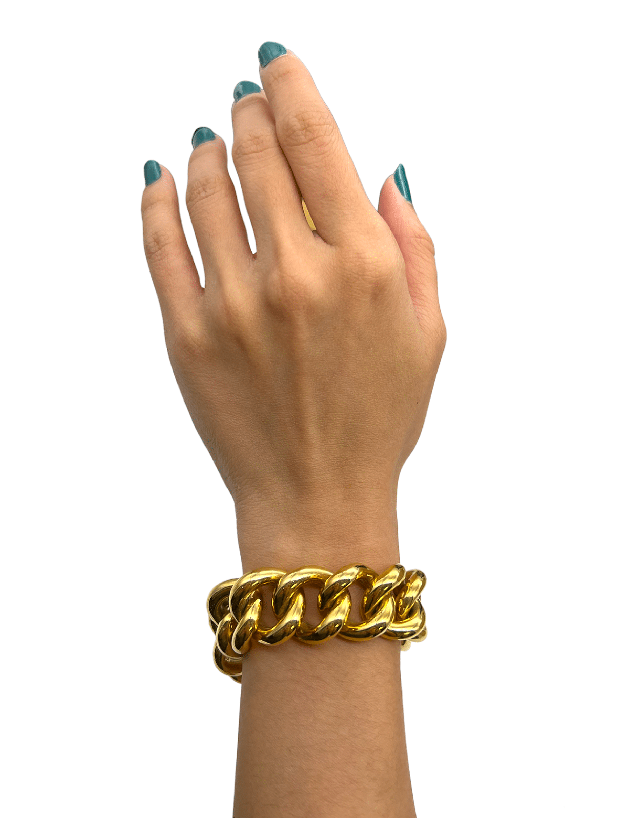 Solid 18K Yellow Gold Italian Made Cuban Link Bracelet 6.5"
