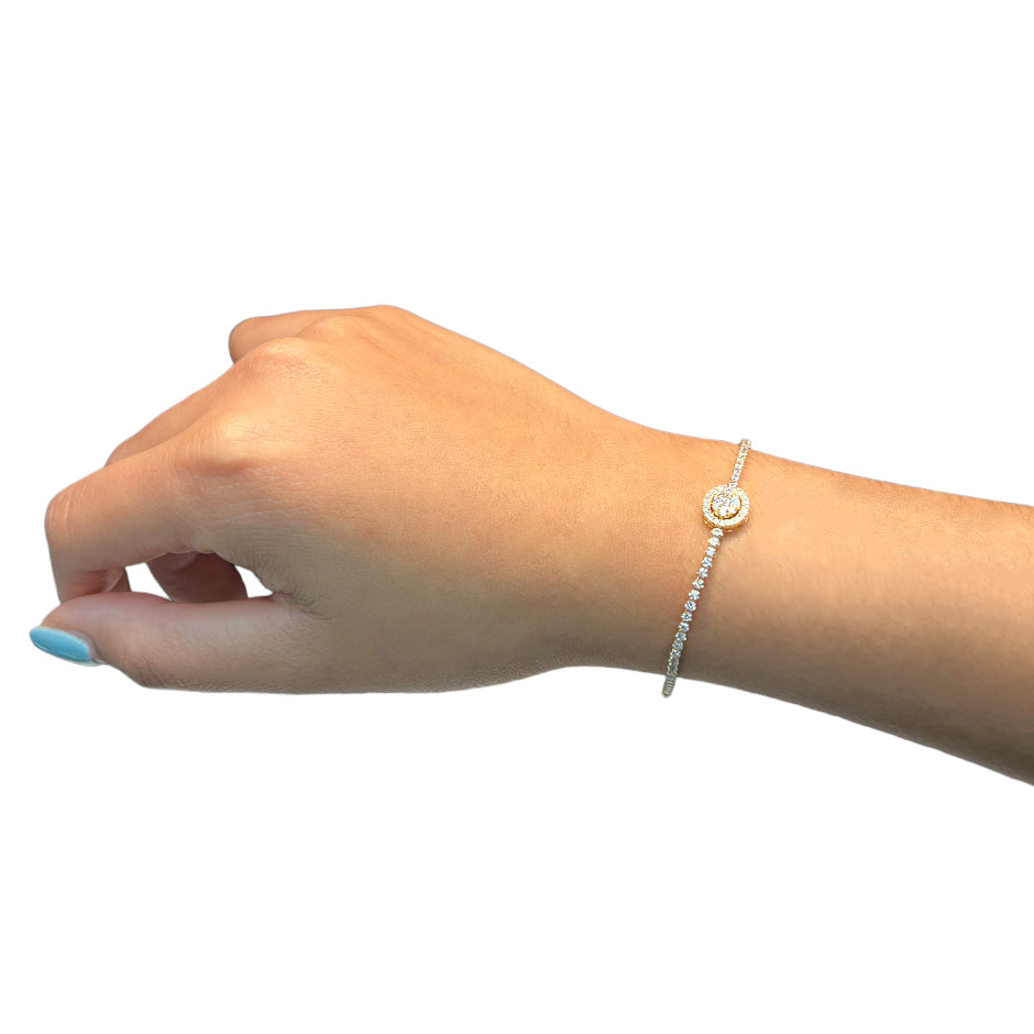 2.25 Carat Diamond Bracelet in 14K Yellow Gold