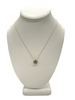 1.08 Total Carat Emerald and Diamond Pendant Necklace in 18K Yellow Gold