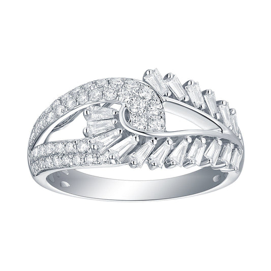 Diamond Pave Twist Knot Rope Ring