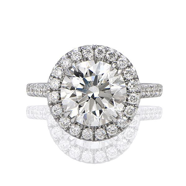 "RHALO3.01" Round Diamond Halo Solitaire Ring