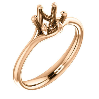 Six Prong Engagement Ring Mounting