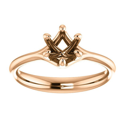 Six Prong Engagement Ring Mounting