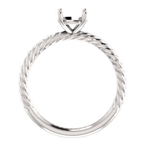 Twist Rope Design Solitaire Ring