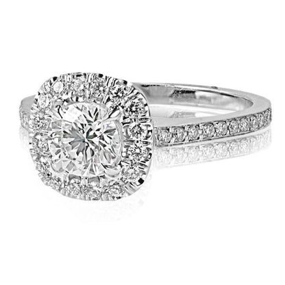 "ENGR02852" Round Brilliant Halo Engagement Ring