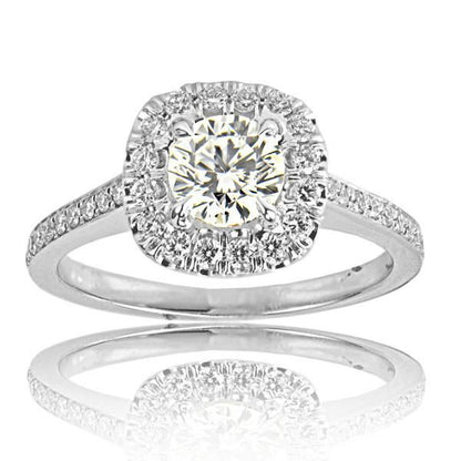 "ENGR02852" Round Brilliant Halo Engagement Ring