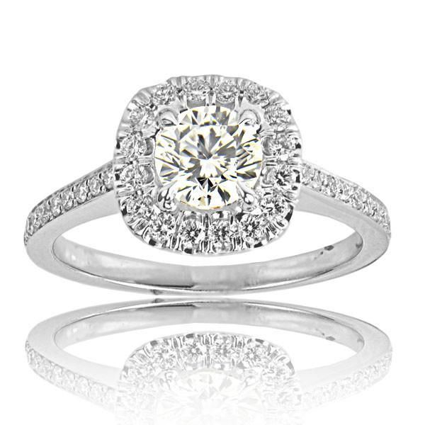 "ENGR02852" Round Brilliant Halo Engagement Ring