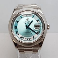 Rolex Day-Date II 41mm President Platinum 218206 iblblrp