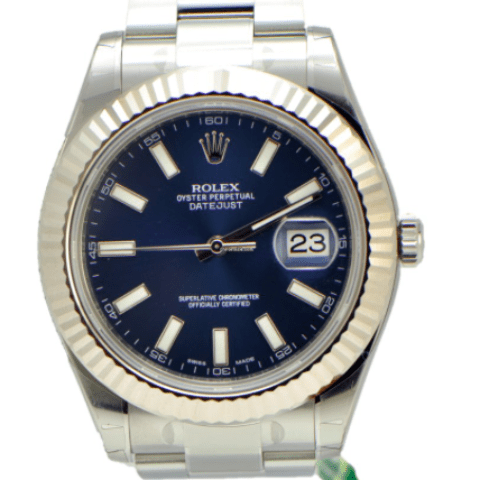 Rolex DateJust II / Blue Dial / Fluted Bezel / 116334
