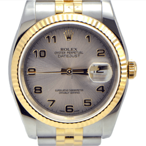 Rolex 2-tone DateJust 18k Gold Fluted Bezel New Style