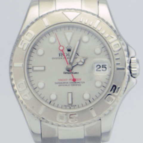 Rolex Oyster Perpetual YachtMaster Platinum Bezel 35mm REF:168622