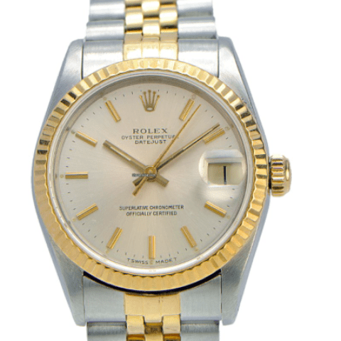 Rolex Midsize 2-Tone DateJust Jubilee and Fluted Bezel NICE