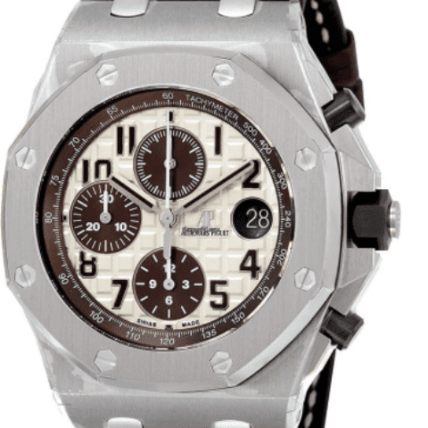 Audemars Piguet Royal Oak Offshore Ivory Dial Brown Alligator Leather26470ST