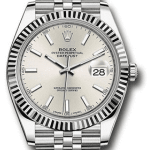 Rolex Datejust 41mm Silver Stick dial 126334 sij