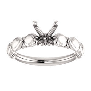 Sculptural-Inspired Engagement Ring Mounting