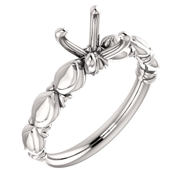 Sculptural-Inspired Engagement Ring Mounting