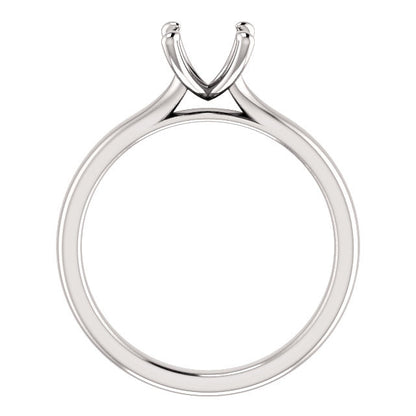 Four Prong Solitaire Engagement Ring Mounting