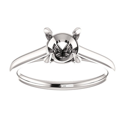 Four Prong Solitaire Engagement Ring Mounting