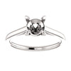 Four Prong Solitaire Engagement Ring Mounting