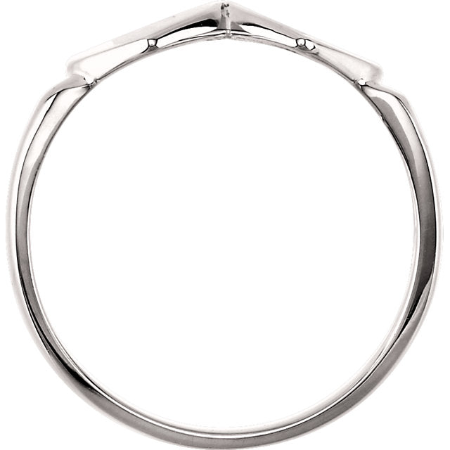 Double Heart Two Initial Signet Ring