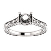 Four Prong Round Engagement Ring Mounting