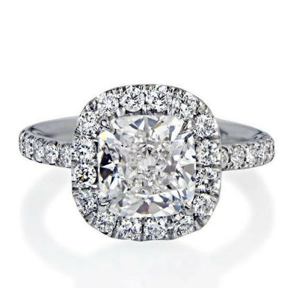 "ENGR02830" Cushion Diamond Halo Engagement Ring