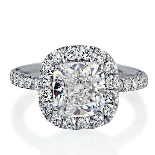 "ENGR02830" Cushion Diamond Halo Engagement Ring