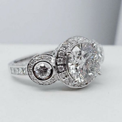 "ENGR01648" Three Stone Diamond Engagement Ring
