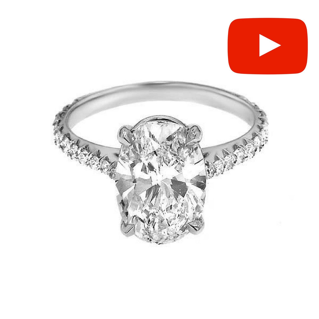 "ENGR01615" Oval Diamond Engagement Ring