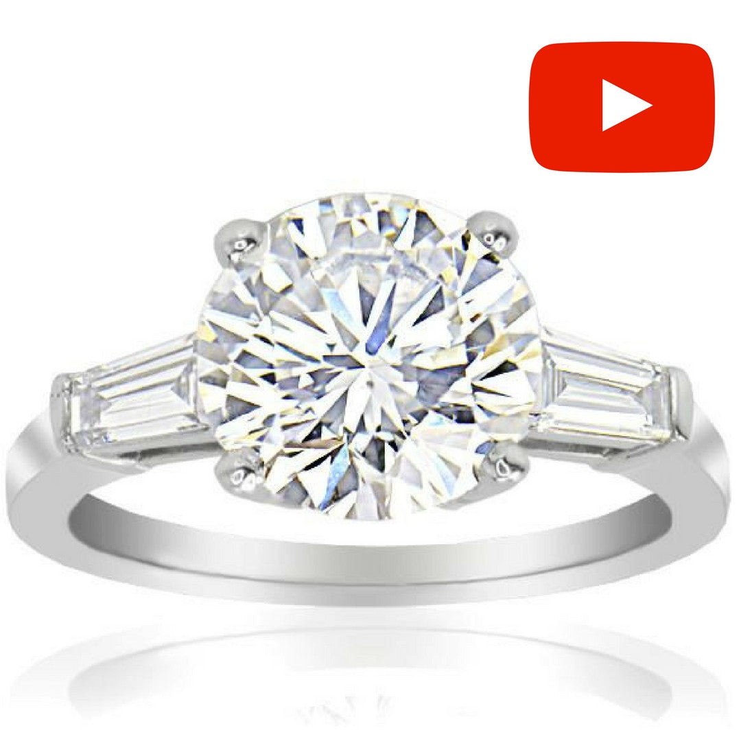 "ENGR01603" Three Stone Diamond Engagement Ring