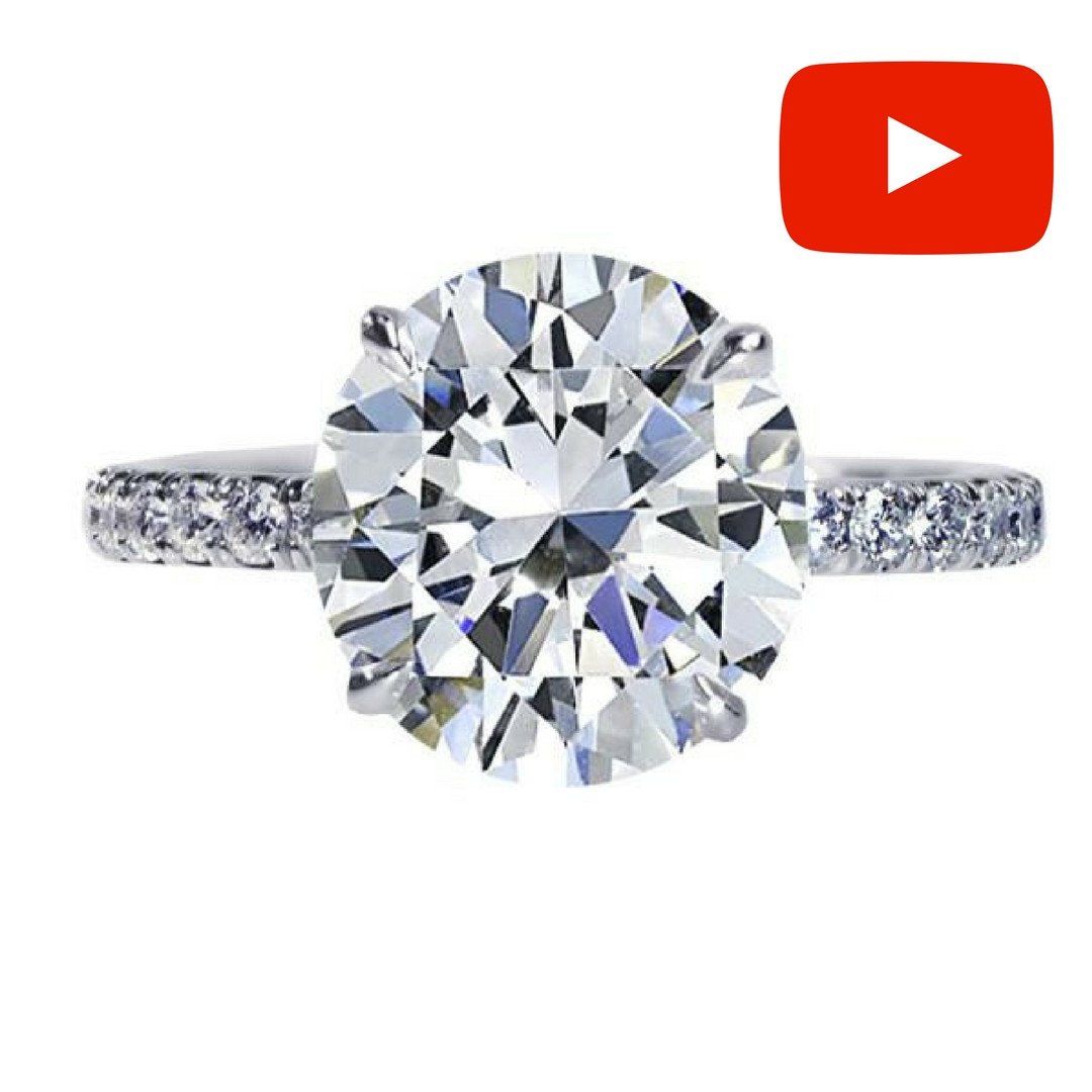 "ENGR03006" Solitaire Round Diamond Engagement Ring