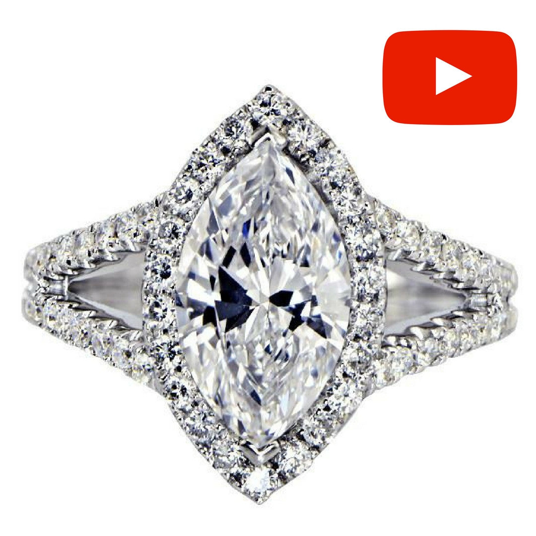 "ENGR02381" Marquise Engagement Ring