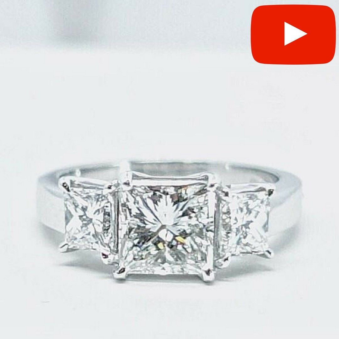 "ENGR03047" Princess Cut Diamond Engagement Ring
