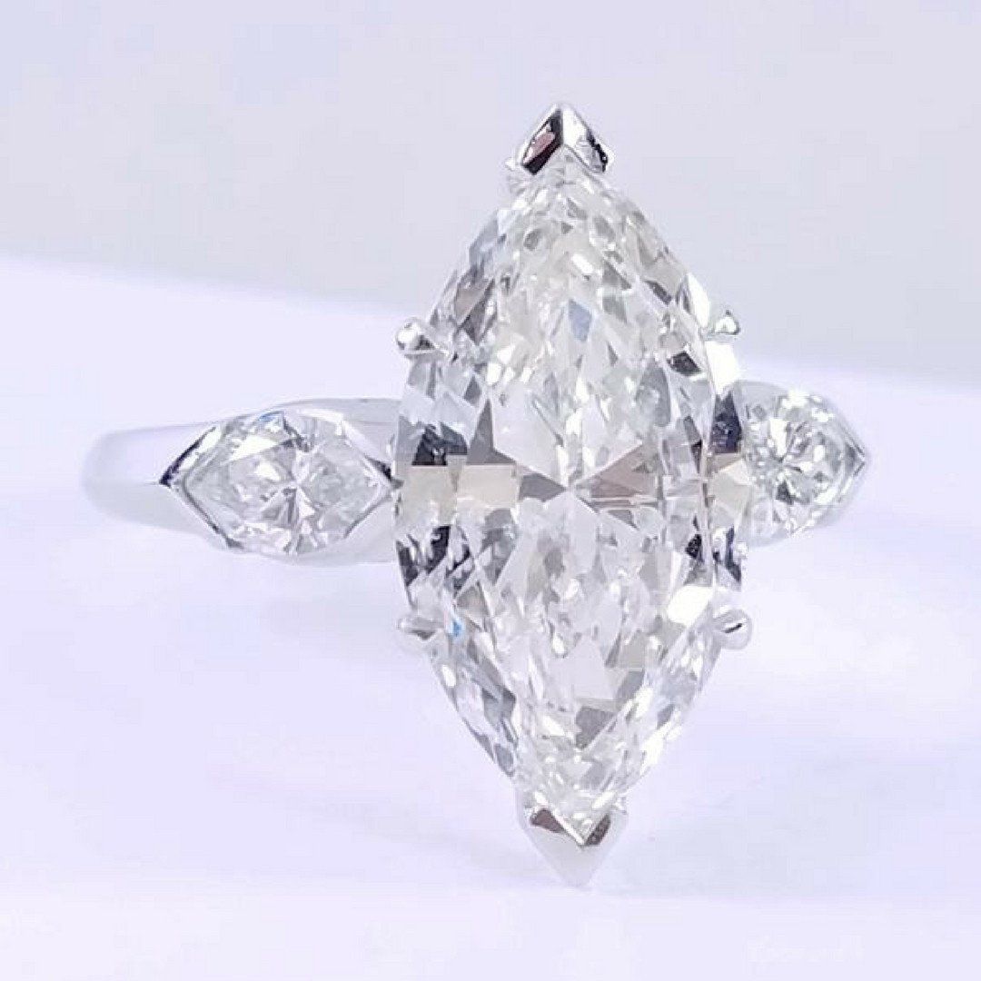 "ENGR02709" Marquise Diamond Engagement Ring ENGR02709