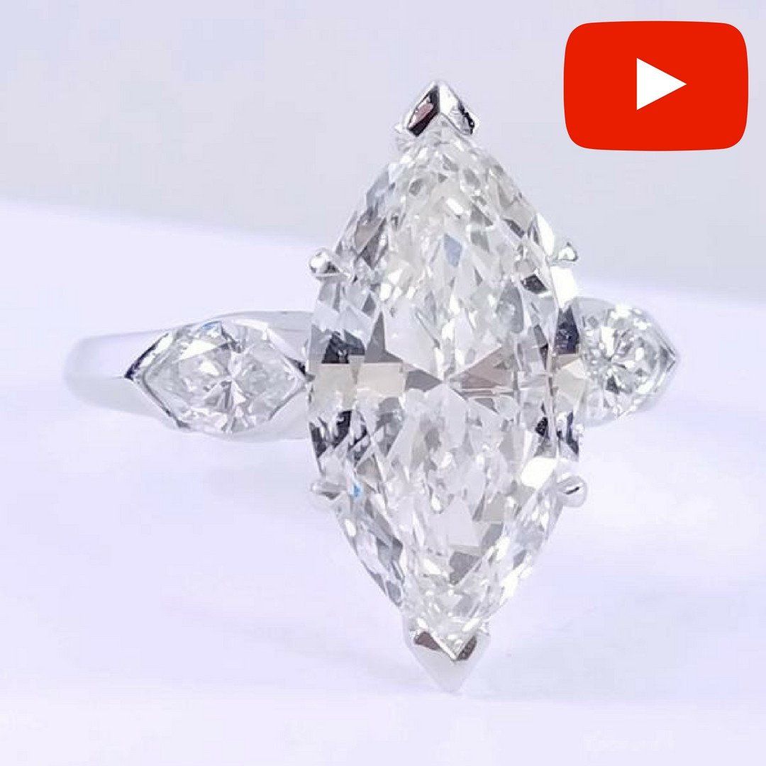 "ENGR02709" Marquise Diamond Engagement Ring ENGR02709