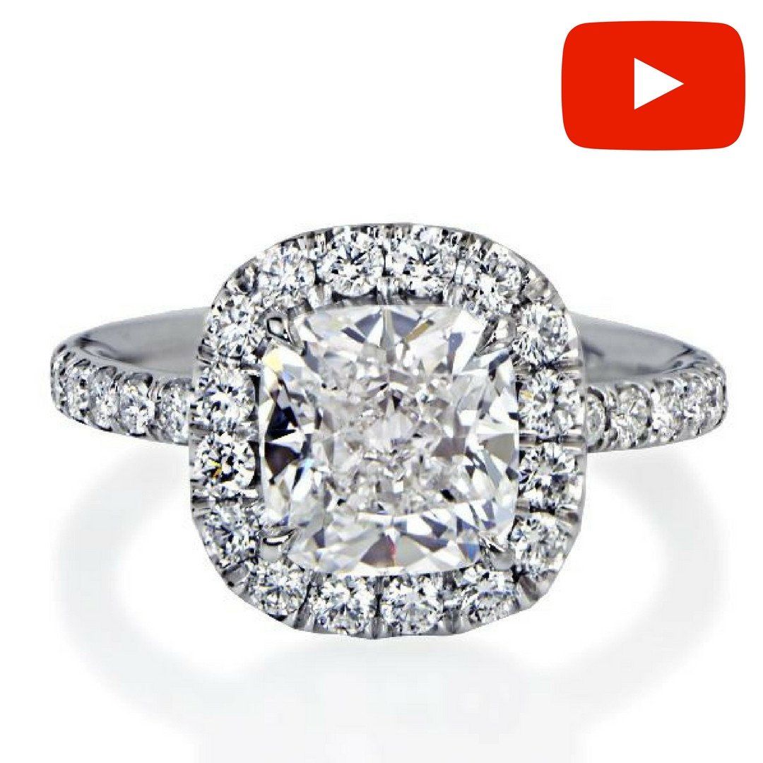 "ENGR02895" Round Cushion Engagement Ring