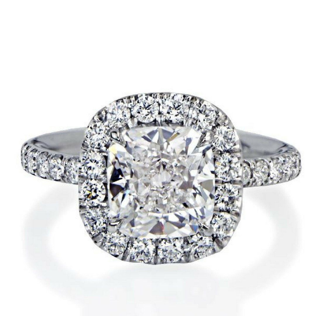 "ENGR02895" Round Cushion Engagement Ring