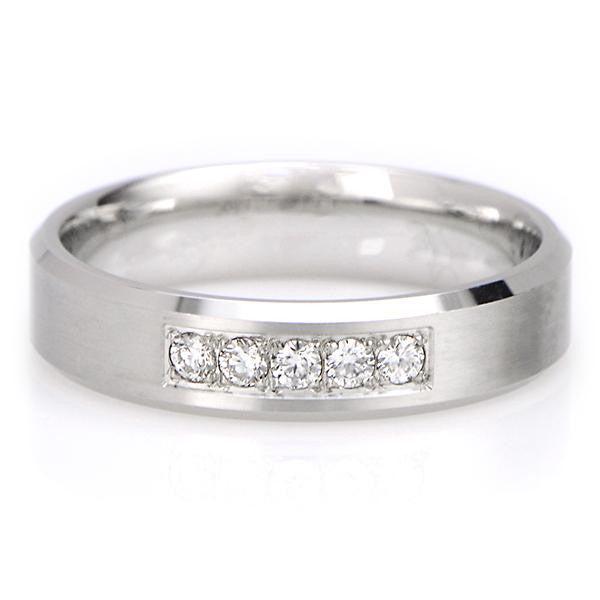 "WEDB01079" Diamond Wedding Band In 14k White Gold