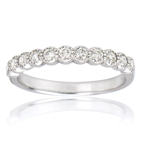 "WEDB01080" Diamond Band In 18k White Gold WEDB01080