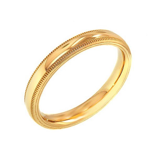 "WEDB01091" 14K Yellow Gold Plain Band