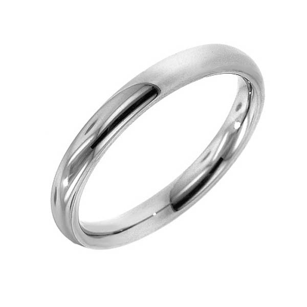 "WEDB01100" 3mm Platinum Wedding Band in Platinum 3mm