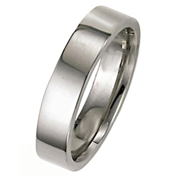 "WEDB01116" Flat 6mm Wedding Ring in 14K Gold