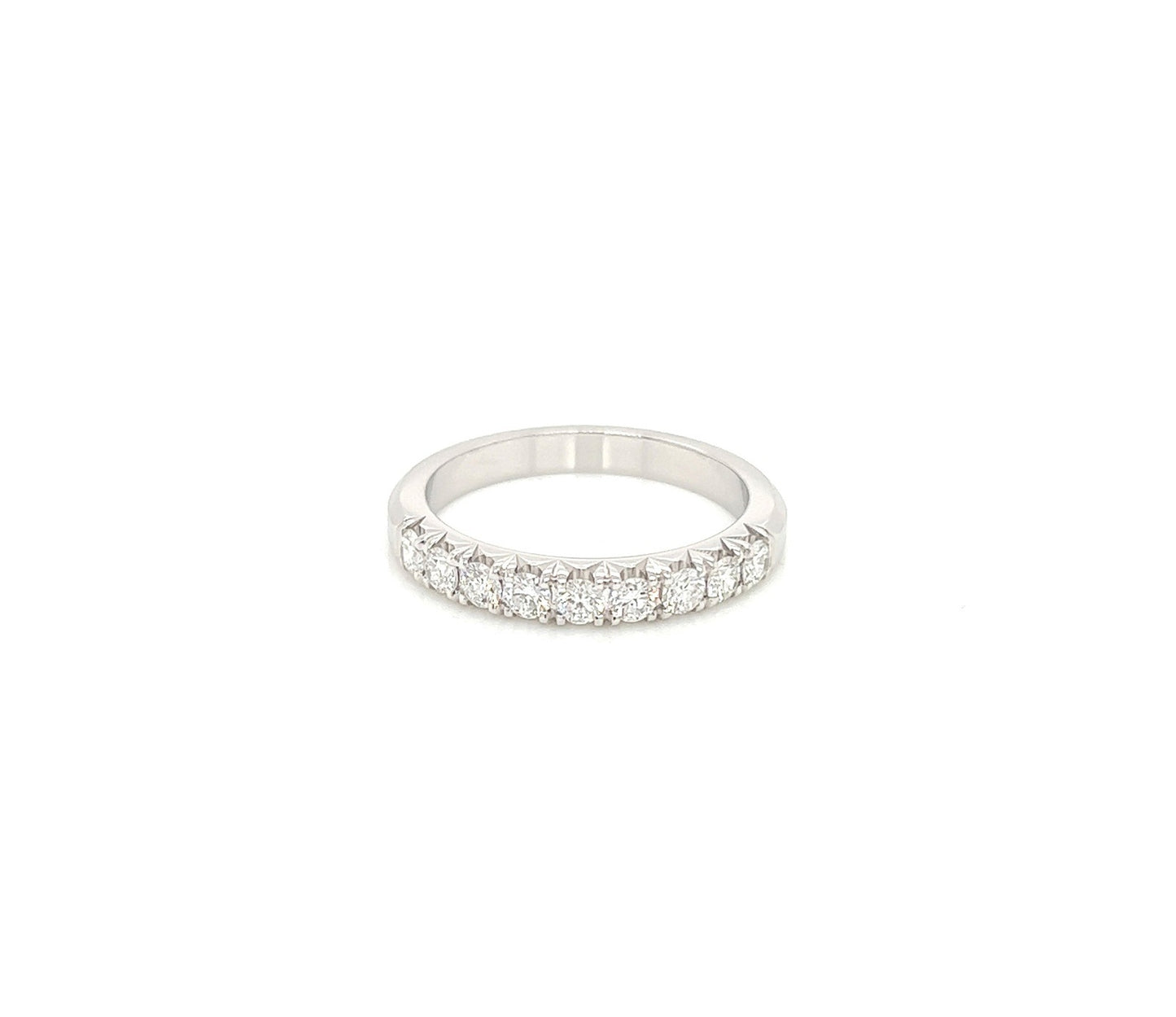 0.52 Carat Round Diamond Prong-Set Wedding Band