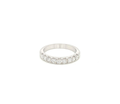 0.52 Carat Round Diamond Prong-Set Wedding Band