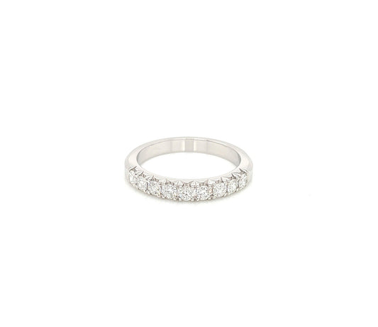 0.52 Carat Round Diamond Prong-Set Wedding Band