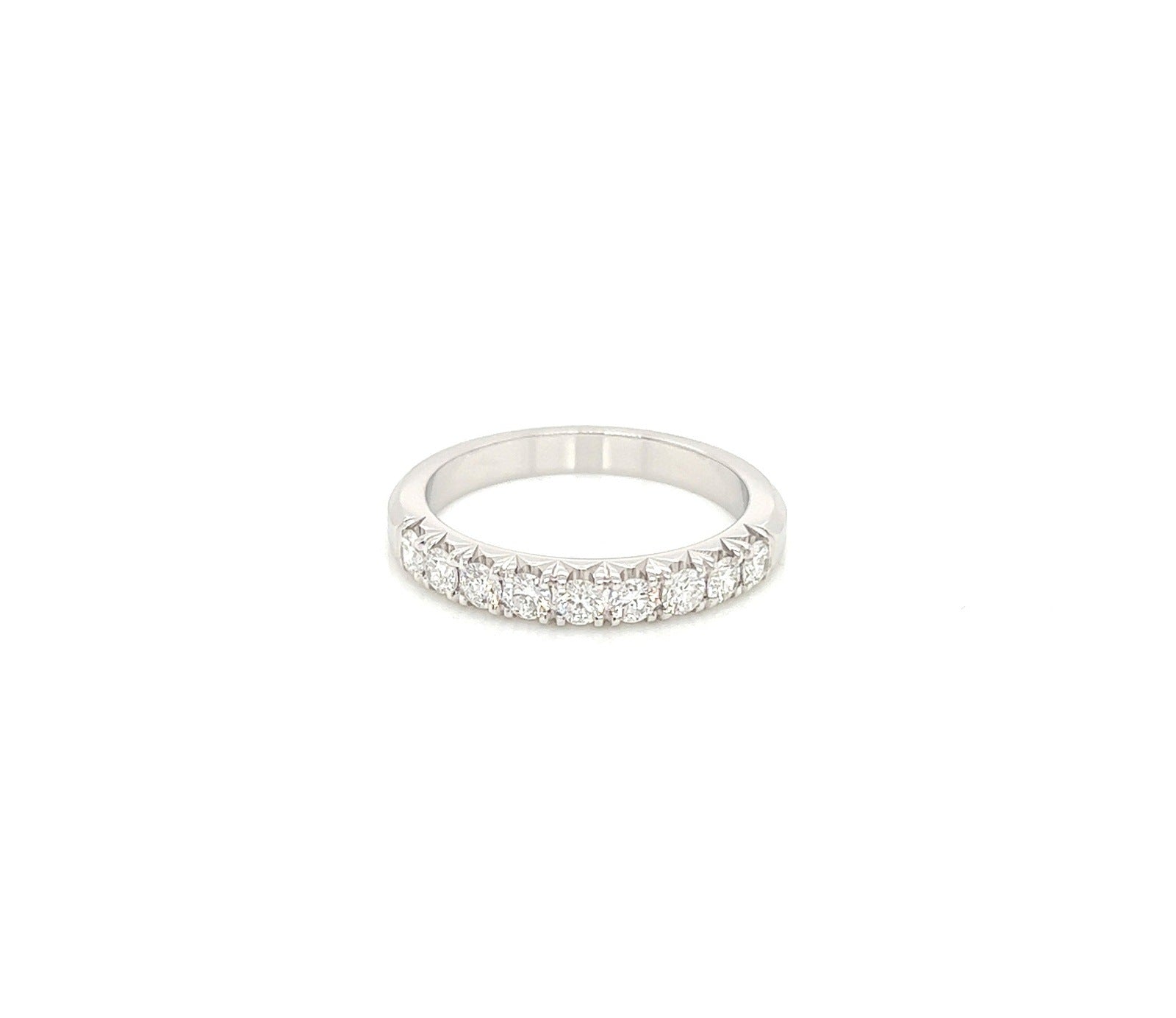0.52 Carat Round Diamond Prong-Set Wedding Band